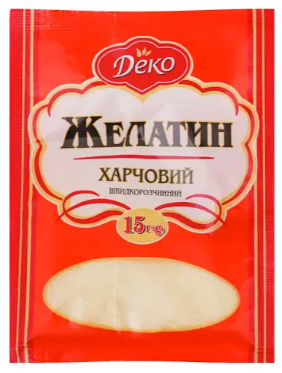 Желатин харчовий Деко швидкорозчинний 15 г